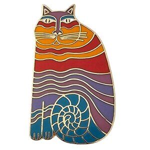 Laurel Burch Rainbow Cats Brooch Signed J314